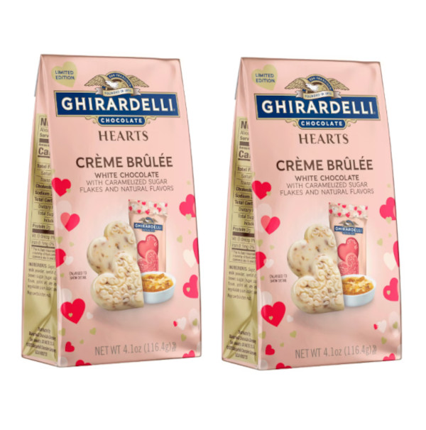 画像1: Ghirardelli  ギラデリ ホワイトチョコレート クリームブリュレ デュエットハート  2袋