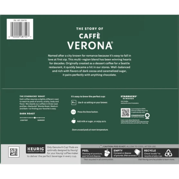 画像3: 深いコクと甘い余韻！Starbucks  スターバックス カフェ ベロナ  K-Cup 72個 Keurig キューリグ