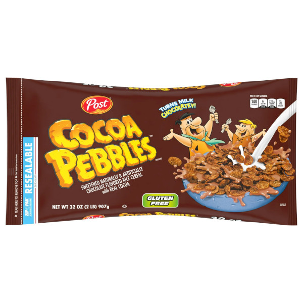 画像1: ミルクがチョコレートカラーに！Post ポスト ココアペブルズ ライスシリアル 907g