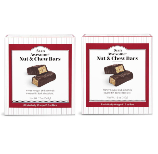 画像1: See's シーズ　オーサム　ナッツ＆チュウ　スナックバー2箱