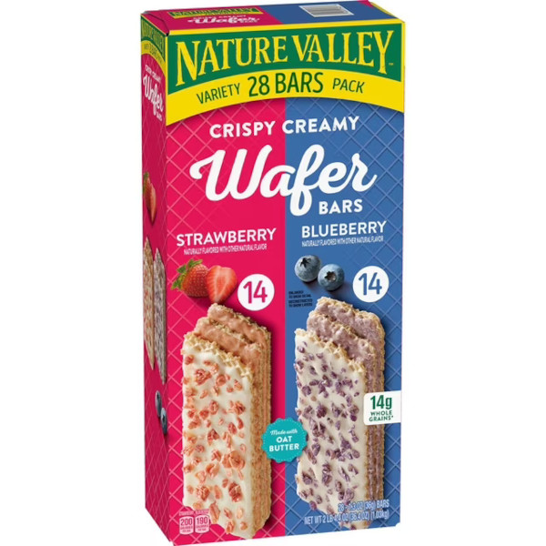 画像1: おいしさと手軽さを両立！Nature Valley ネイチャーバレー クリスピークリーミー ウェハーバー 28個