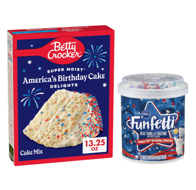 画像1: アメリカ250周年をカラフルに！Berry Crocker ケーキミックス ＋ Pillsbury フロスティング セット