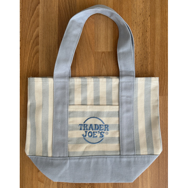 画像1: 2026 夏 Trader Joe's トレーダージョーズ ミニ キャンバス トート （ブルー）