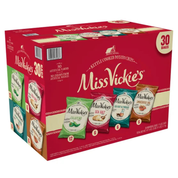画像1: BBQパーティにも！Miss Vickie's ケトルクック ポテトチップス バラエティパック 30個