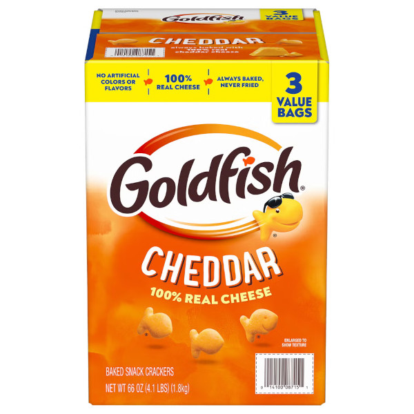 画像1: 100％本物チーズのおいしさ！ Pepperidge Farm ペ ゴールドフィッシュ クラッカー ビッグサイズ　1.8 kg