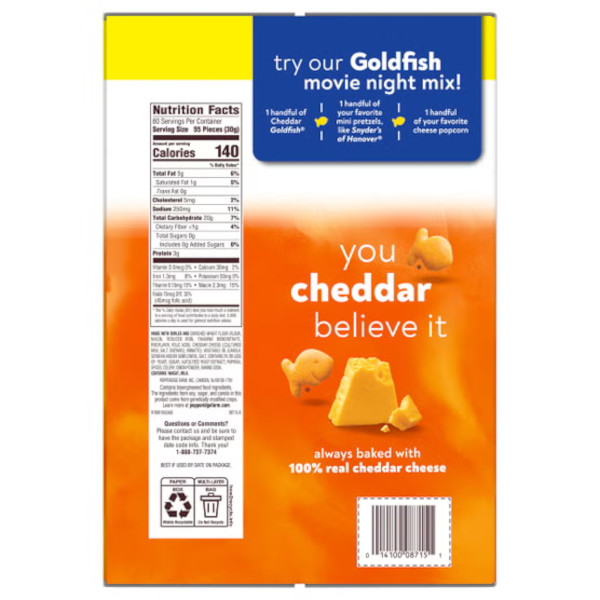 画像2: 100％本物チーズのおいしさ！ Pepperidge Farm ペ ゴールドフィッシュ クラッカー ビッグサイズ　1.8 kg